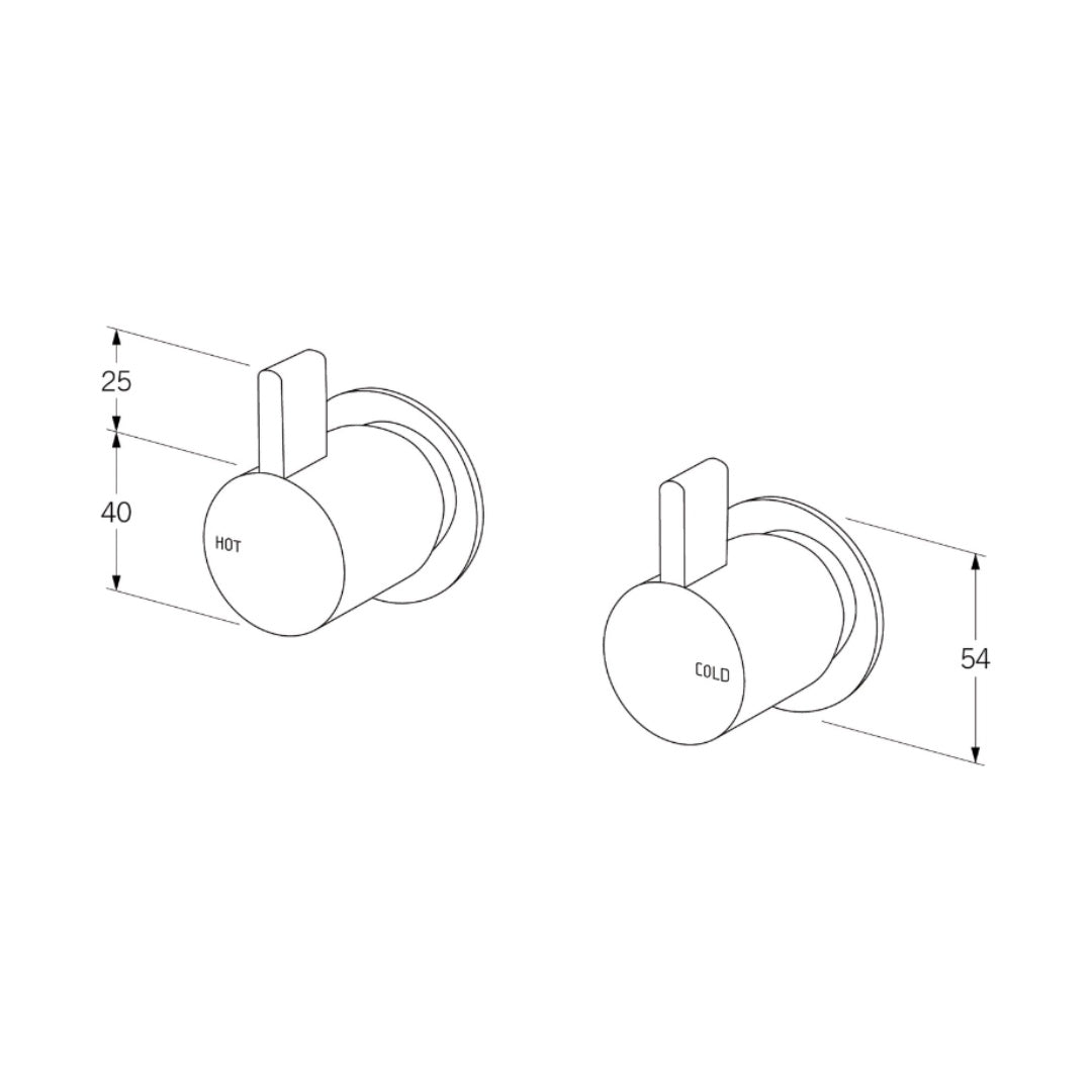 Sussex CALIBRE Wall Top Assemblies - Matte Black - CWTA-17