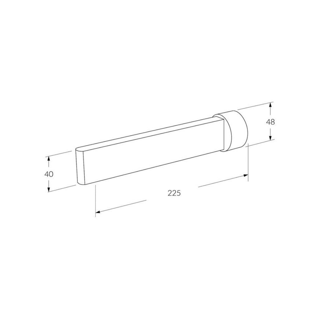 Sussex Calibre Bath Spout 225mm Chrome - CBO225