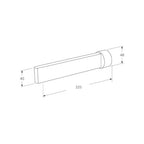Sussex Calibre Bath Spout 225mm Chrome - CBO225