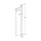 Sussex Calibre Floormount Basin Mixer Straight - Chrome - CFMBMST + SXFMMIK