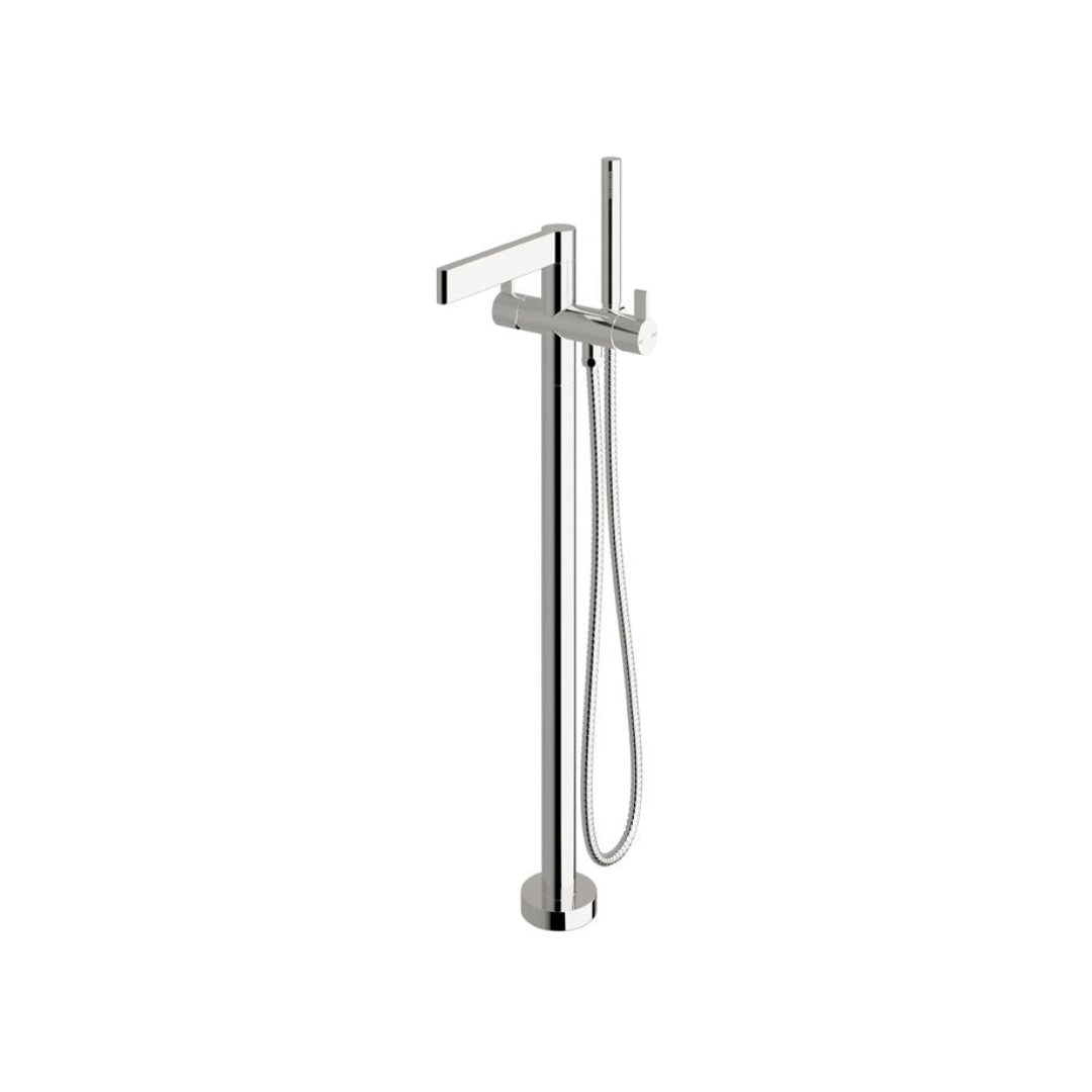 Sussex Calibre Floormount Mixer with Handshower w- Installation Kit - Chrome - CFMHST + SXFMMIK