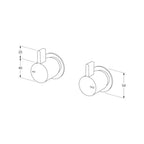 Sussex Calibre Wall Top Assemblies - Chrome - CWTA
