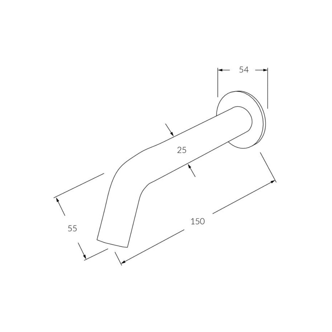 Sussex Circa Bath Spout 150mm Chrome - RBO150