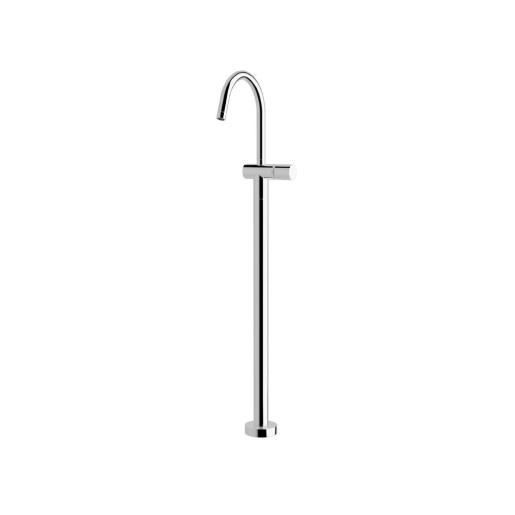 Sussex Circa Floormount Mixer Curved - Chrome w- Installation Kit - RFMCT + SXFMMIK