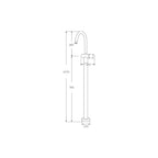 Sussex Circa Floormount Mixer Curved - Chrome w- Installation Kit - RFMCT + SXFMMIK