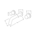 Sussex Circa Wall Bath Set 150mm - Chrome - RBS150