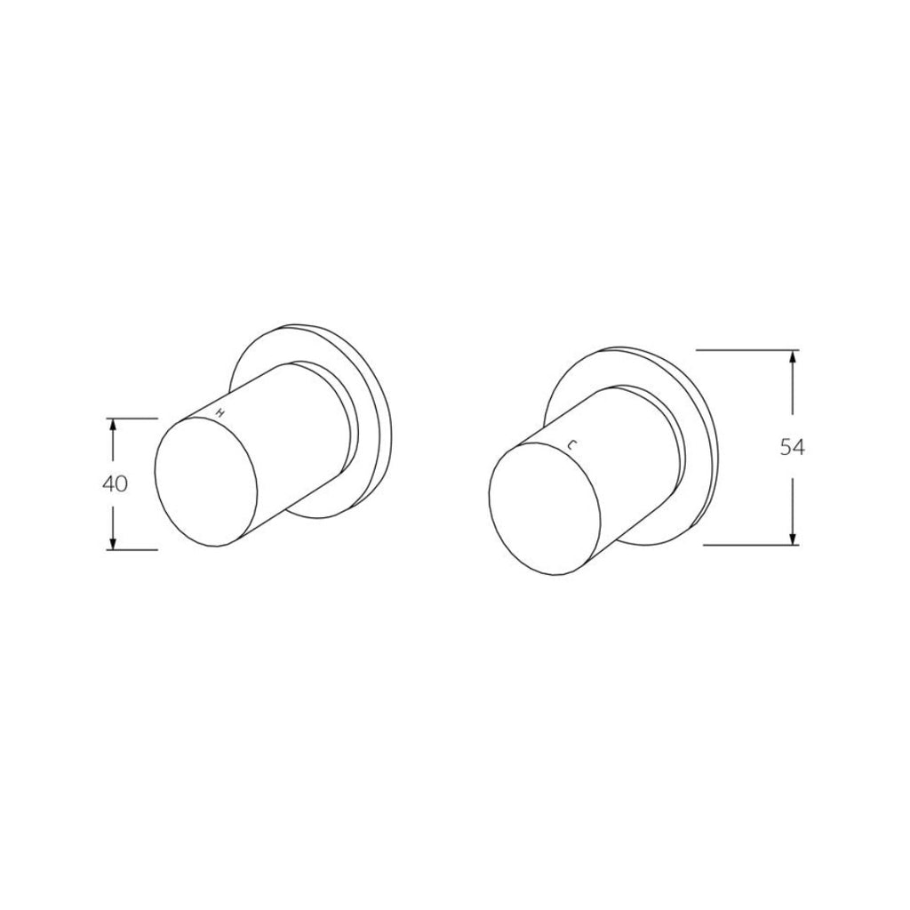 Sussex Circa Wall Top Assemblies - Chrome - RWTA