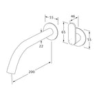 Sussex Duet 200mm Progressive Bath Mixer Set - Chrome - DPBMS200
