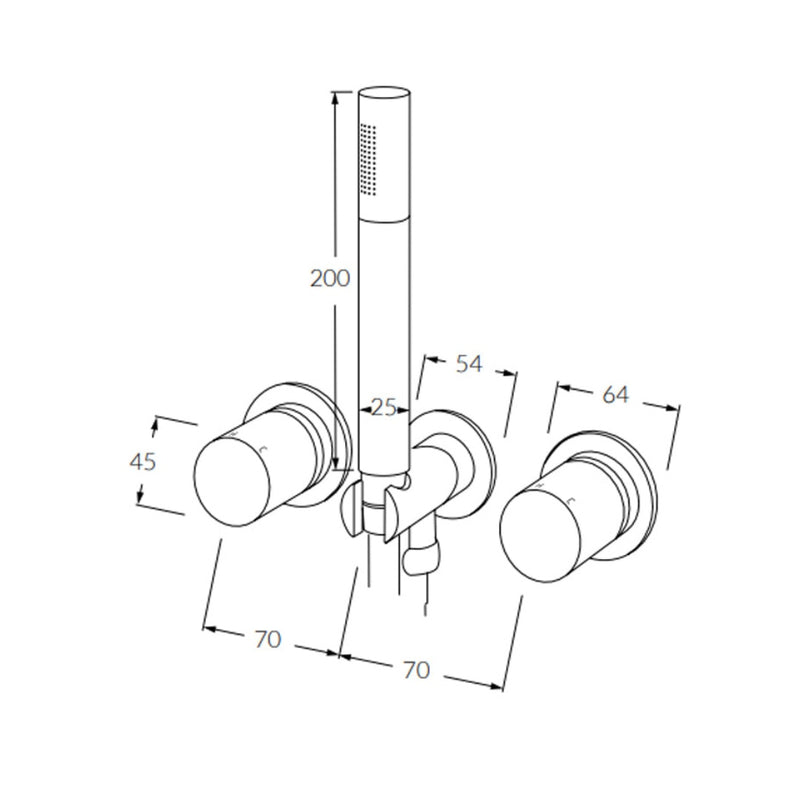 Sussex Shower Mixer System - Chrome