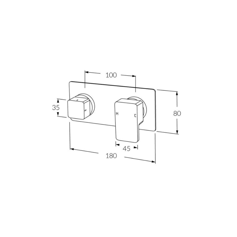 Sussex Suba Lever Mixer Diverter System - Chrome