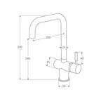 Sussex VODA Sink Mixer Square RH - Chrome - VSMQ