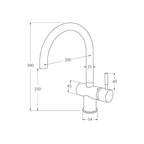 Sussex Voda Sink Mixer Curved - Chrome - VSMC