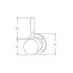 Sussex Voda Wall Mixer SS 316 - Stainless Steel - VWMSS