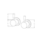 Sussex Voda Wall Top Assemblies - Chrome - VWTA