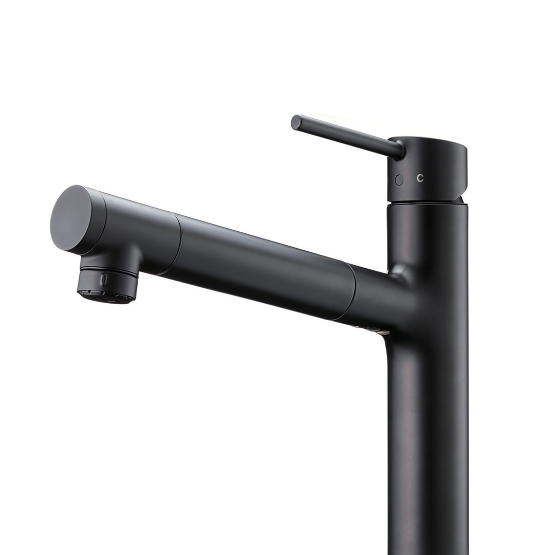 Taqua T-5 Built-In Filtration Pull-Out Sink Mixer Tap - Matte Black