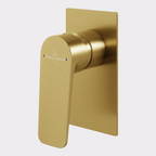 Villeroy & Boch O.Novo Style Rectangular Wall Mixer (Includes In-Wall Body) - LF Brushed Gold T167385