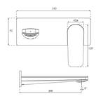 Villeroy & Boch O.Novo Style Rectangular Wall Basin Mixer Set (Includes In-Wall Body) - LF Gun Metal - 1165090B + 8733500