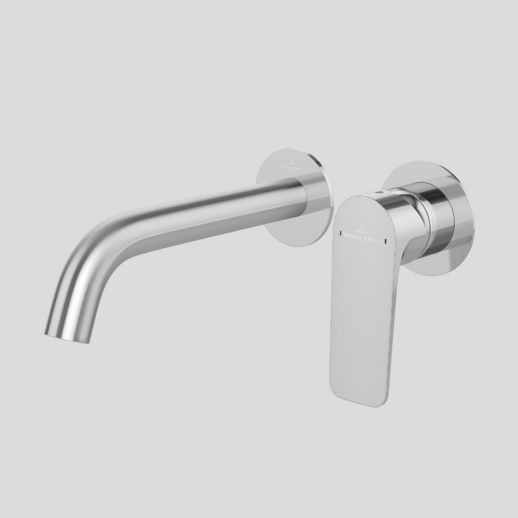 Villeroy & Boch O.Novo Style S Wall Basin Mixer (Includes In-Wall Body) - LF Chrome - 2994561B + 8733500
