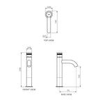 Parisi Todo II Mid Level Basin Mixer with Curved Spout - Brushed Brass - T2DO.01-1HCH60.46