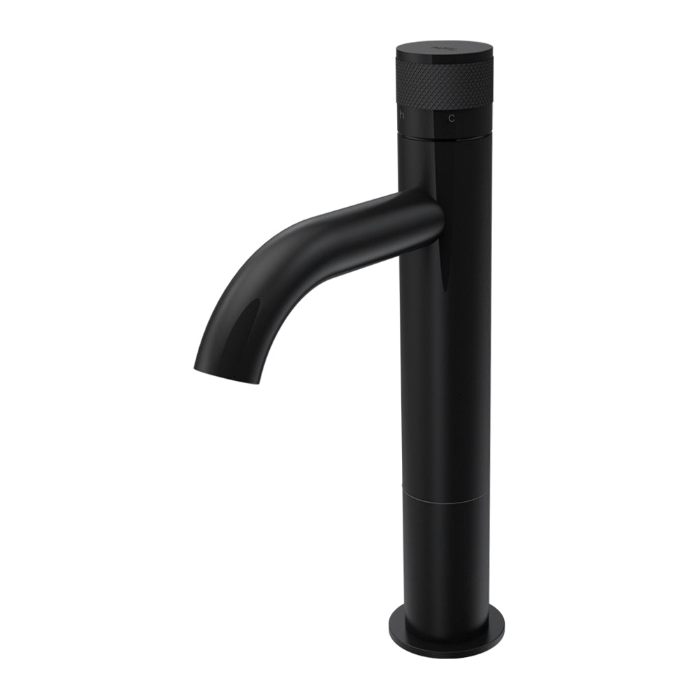 Parisi Todo II Mid Level Basin Mixer with Curved Spout - Matt Black - T2DO.01-1HCH60.02