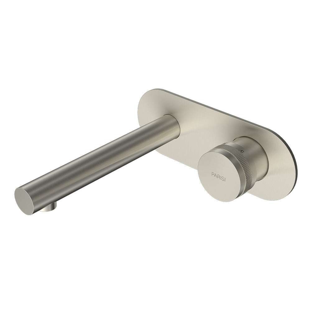 Parisi Todo II Wall Mixer with 160mm Spout on Elliptical Plate - Brushed Nickel - T2DO.01-2E160.41