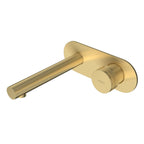 Parisi Todo II Wall Mixer with 160mm Spout on Elliptical Plate - Brushed Brass - T2DO.01-2E160.46