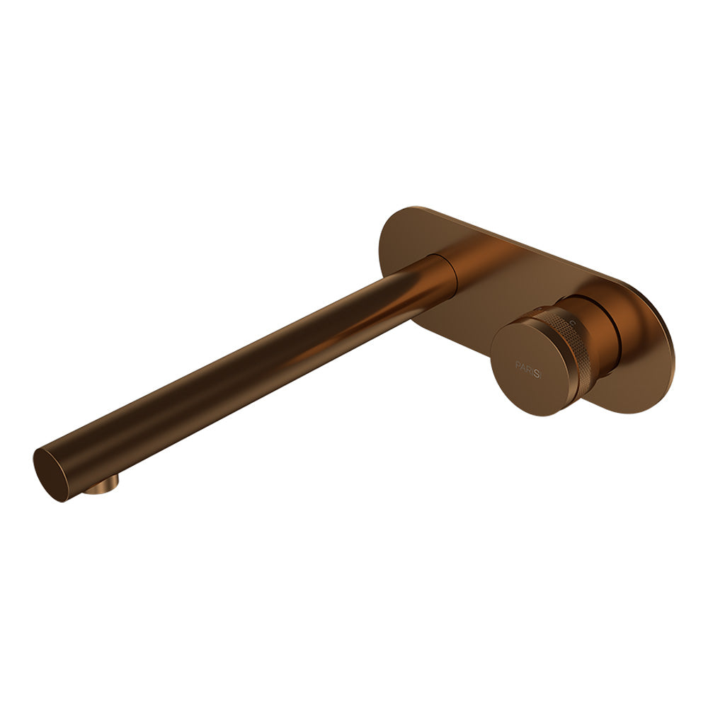 Parisi Todo II Wall Mixer with 220mm Spout on Elliptical Plate - Matt Bronze - T2DO.01-2E220.48