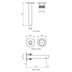 Parisi Todo II Wall Mixer with 160mm Spout (Individual Flanges) - Matt Bronze - T2DO.01-2RF160.48