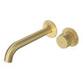 Parisi Todo II Wall Mixer with 190mm Curved Spout (Individual Flanges) - Brushed Brass - T2DO.01-2RF190C.46