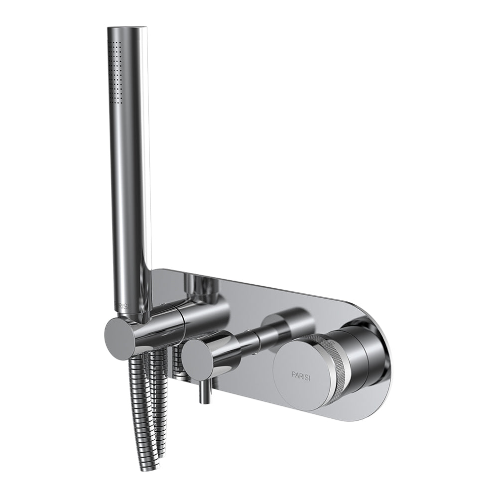 Parisi Todo II Wall Mixer with 3-Way Diverter and Handshower - Chrome - T2DO.04-D3E-A