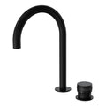 Parisi Todo II Hob Mixer with Round Swivel Spout - Matt Black - T2DO.06-2HSC.02