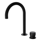 Parisi Todo II Hob Mixer with Round Swivel Spout - Matt Black - T2DO.06-2HSC.02