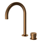 Parisi Todo II Hob Mixer with Round Swivel Spout - Matt Bronze - T2DO.06-2HSC.48