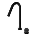 Parisi Todo II Hob Mixer with Gooseneck Swivel Spout - Matt Black - T2DO.06-2HSE.02