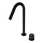 Parisi Todo II Hob Mixer with Gooseneck Swivel Spout - Matt Black - T2DO.06-2HSE.02