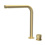 Parisi Todo II Hob Mixer with Straight Swivel Spout - Brushed Brass - T2DO.06-2HSF.46