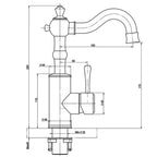 Linkware Augustine Basin Mixer - Matte Black - T685BK