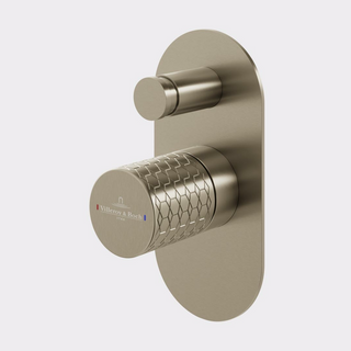 Villeroy & Boch Luxx Diverter Mixer Set (Includes In-Wall Body) - LF Brushed Nickel T686280