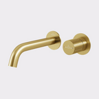 Villeroy & Boch Luxx Wall Basin Mixer Set (Includes In-Wall Body) - LF Brushed Gold T689785