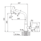 Franke Icon Pull Out Kitchen Mixer TA6861MB - Matte Black