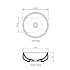 Parisi Oblo 400 Above Counter Basin - Matte Sand - TCOB40.53