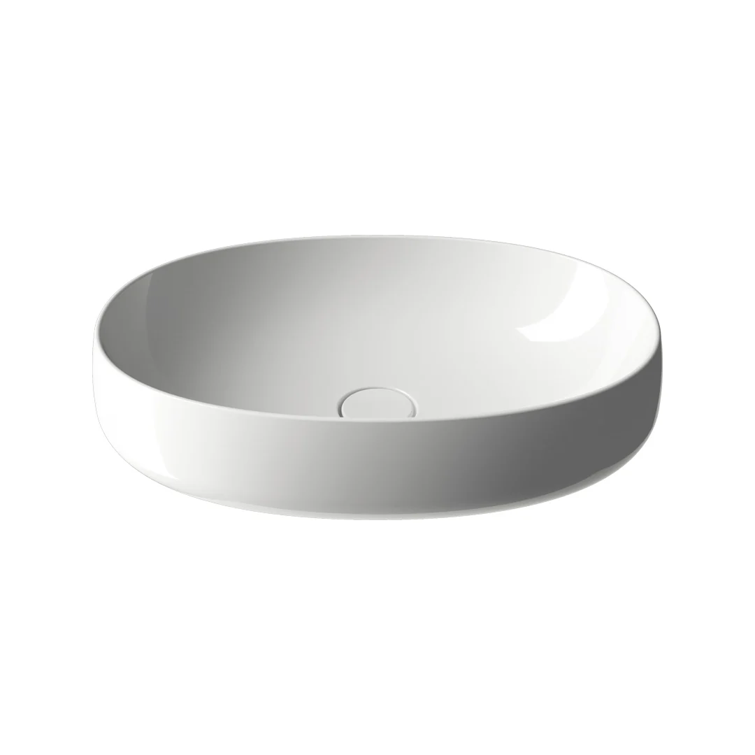Parisi Oblo 55 Above Counter Basin - Gloss White - TCOB55