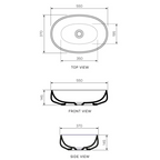 Parisi Oblo 55 Above Counter Basin - Matte Sand - TCOB55.53