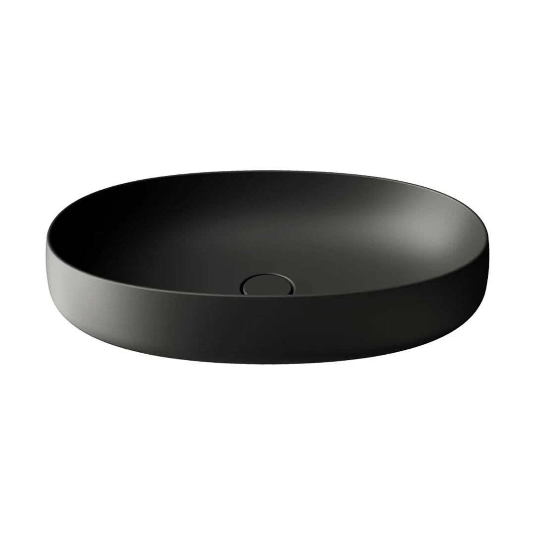 Parisi Oblo 650 Above Counter Basin - Matte Black - TCOB65.22