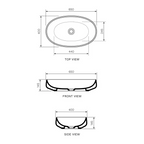 Parisi Oblo 650 Above Counter Basin - Matte Sand - TCOB65.53