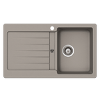 Abey SCHOCK Typos Topmount Single Right Hand Bowl Sink & Drainer 1TH - Concrete - TD100CRH