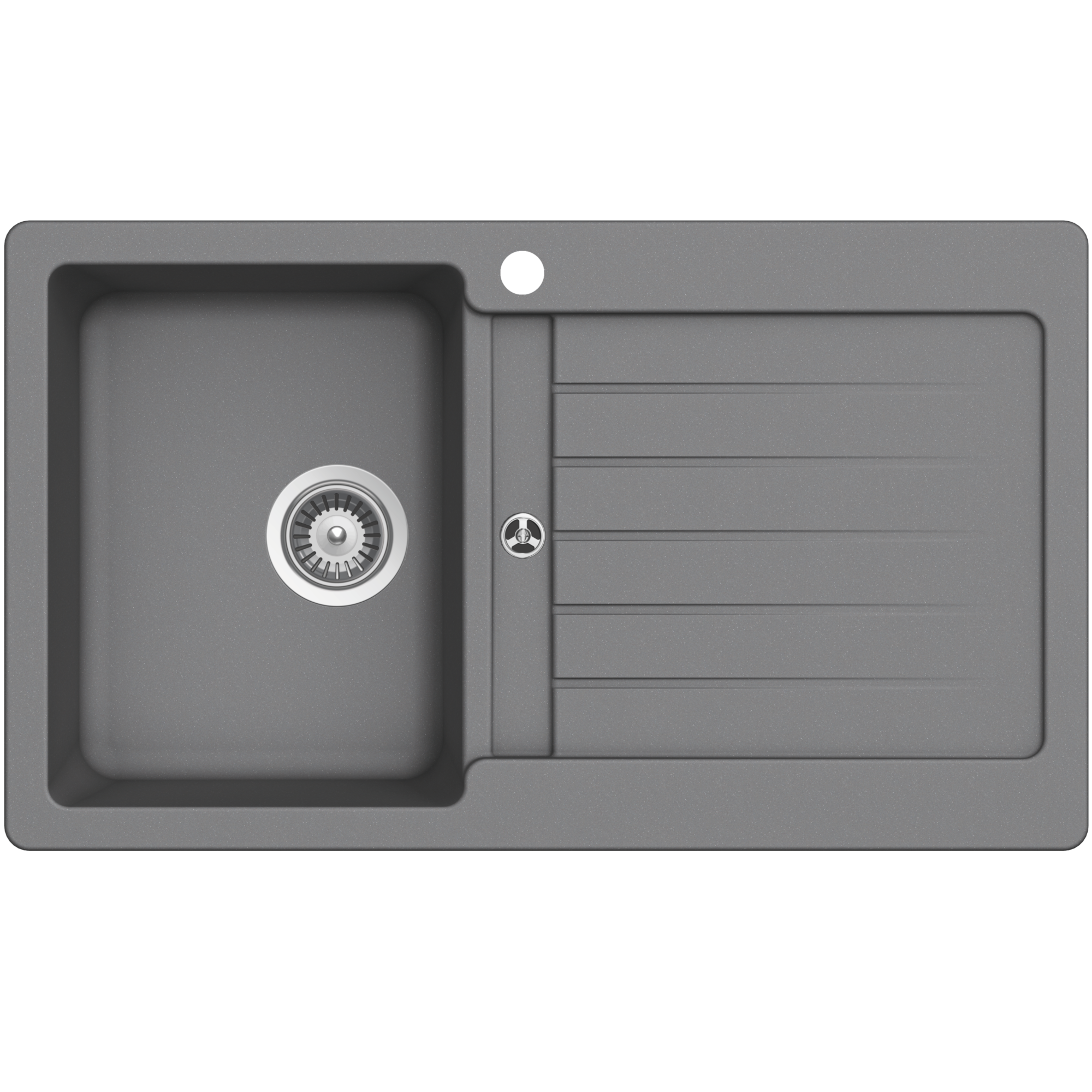 Abey SCHOCK Typos Topmount Single Left Hand Bowl Sink & Drainer 1TH - Croma - TD100CRL