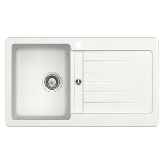 Abey SCHOCK Typos Topmount Single Left Hand Bowl Sink & Drainer 1TH - Alpina - TD100WL