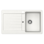 Abey SCHOCK Typos Topmount Single Right Hand Bowl Sink & Drainer 1TH - Alpina - TD100WR