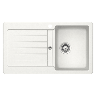 Abey SCHOCK Typos Topmount Single Right Hand Bowl Sink & Drainer 1TH - Alpina - TD100WR